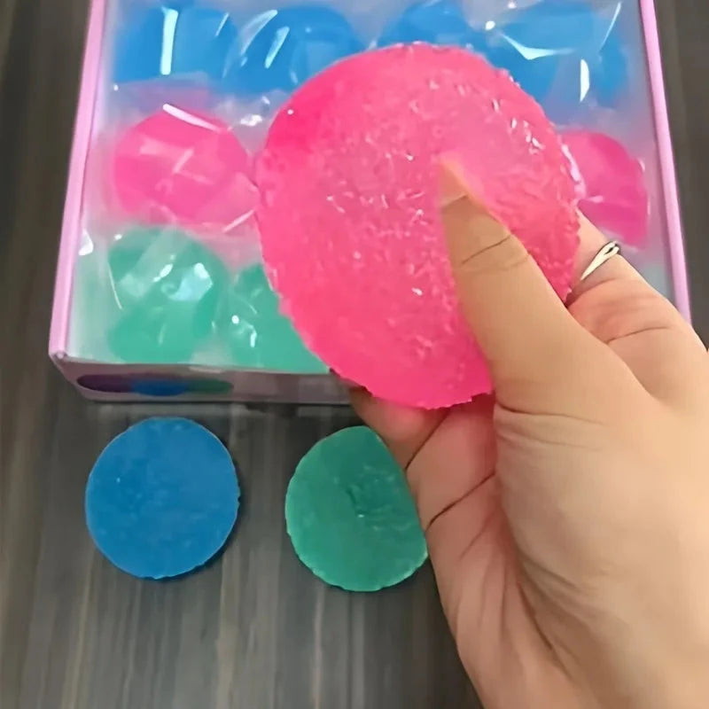 Ice Ball Maltose Squishy Toys Blue Mochi Sensory Fidgets Toy Simulated Transparent Anti Stress Slow-rebound Decompression Toy
