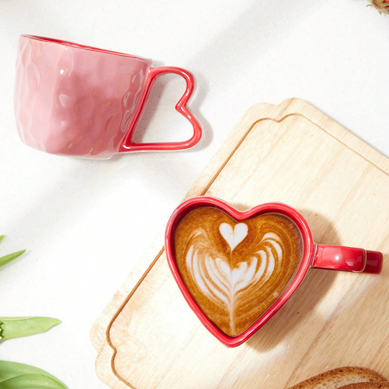 Couples Red Heart Ceramic Coffee Cup