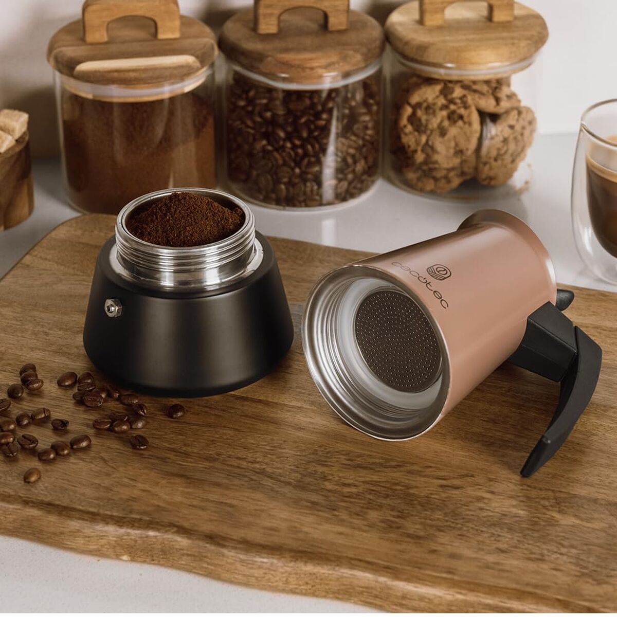 Cecotec Italian Coffee Maker Piccolina 600 Bronze 10 cups stainless steel durable