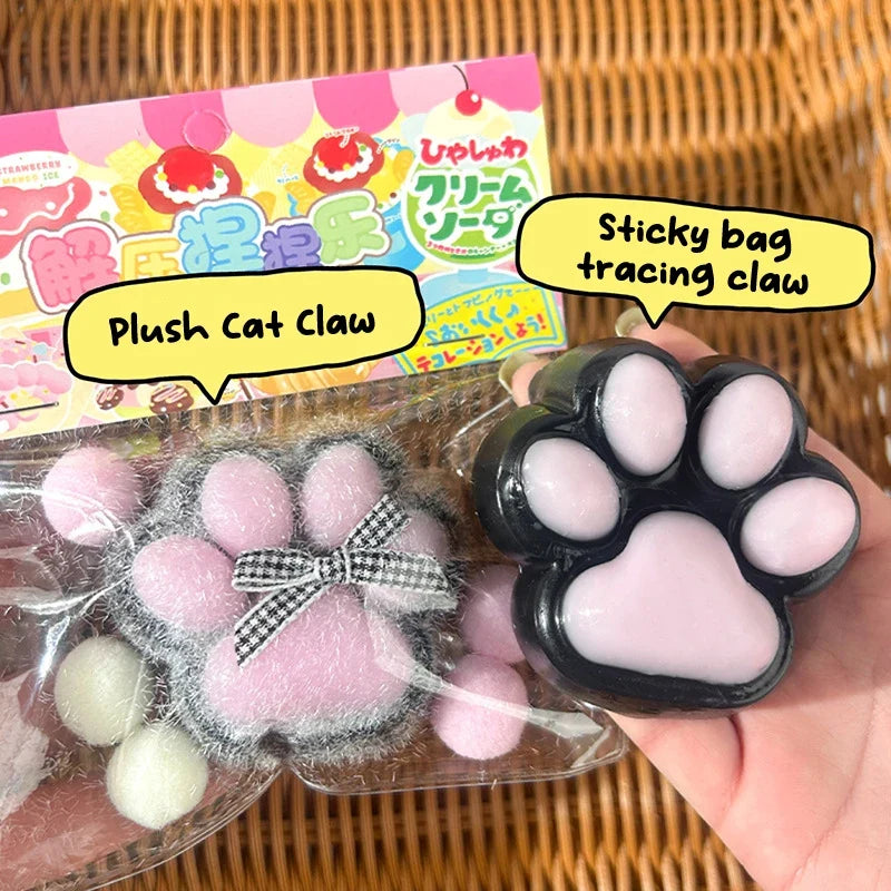 Cat Paw Mochi Squishy Fidget Toy Plush-0