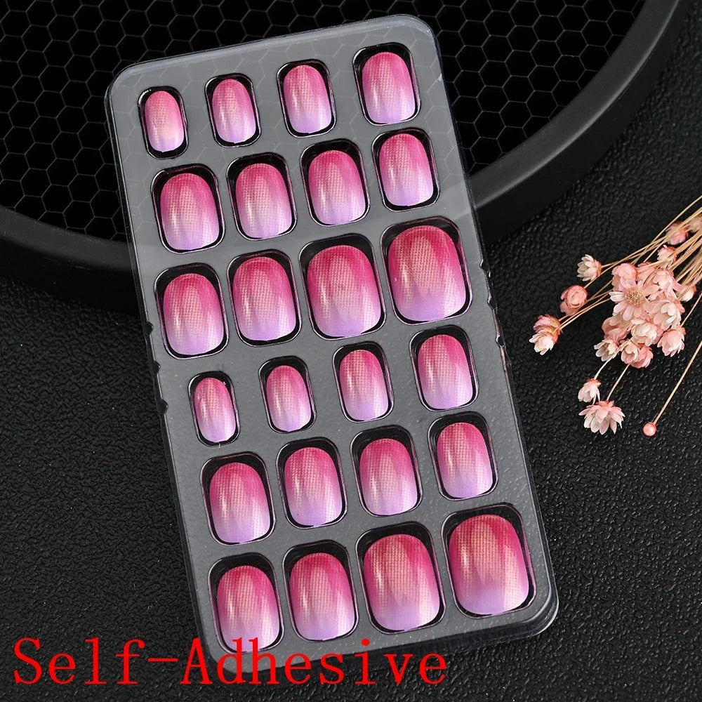 Children Press On Nails 24 Pcs Cute Fake Nails