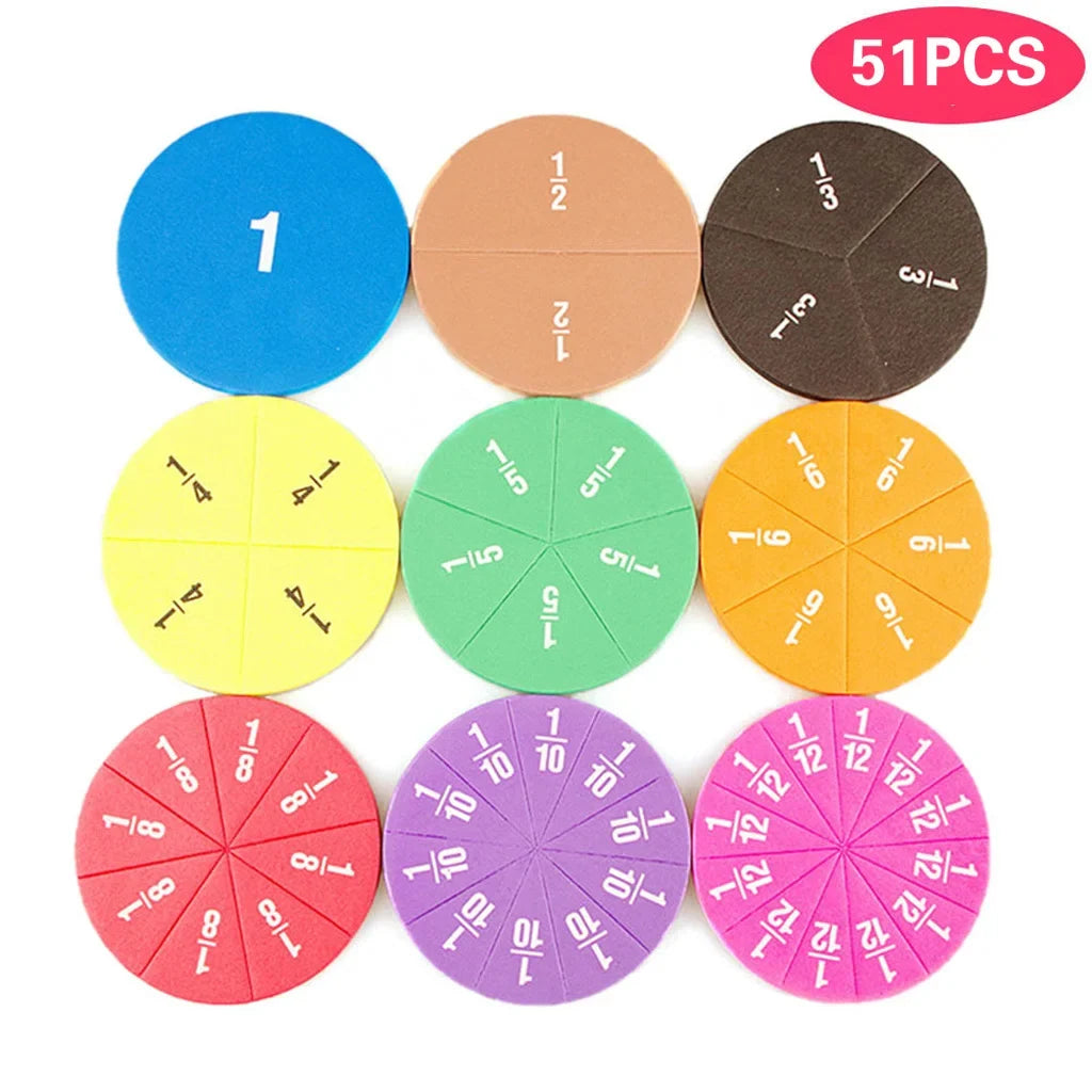 Colorful EVA Fraction Learning Set-5