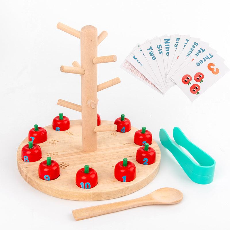 Interactive Wooden Math Tree: Fun Learning for Kids-0