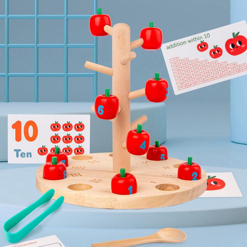 Interactive Wooden Math Tree: Fun Learning for Kids-3