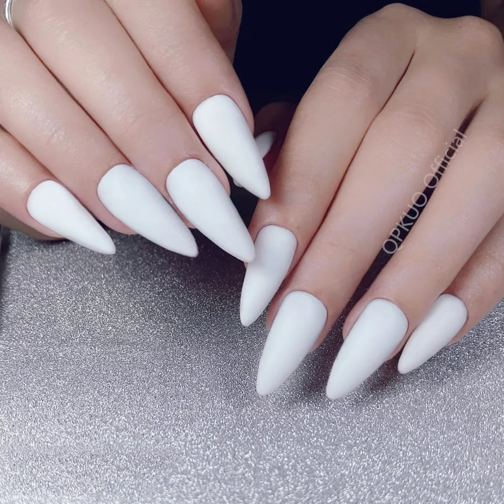 Matte Black Press On Fake Nails