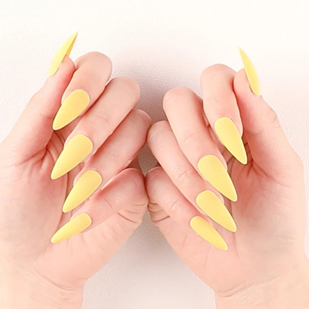 Matte Black Press On Fake Nails