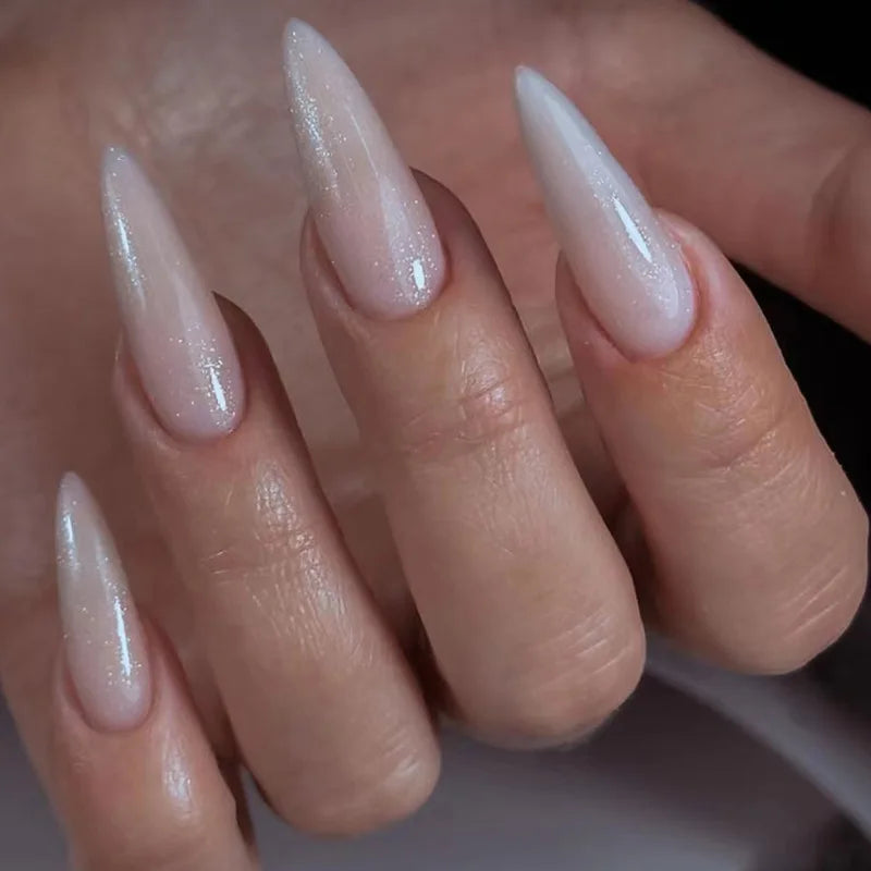 Medium-length Acrylic Almond Fake Nails