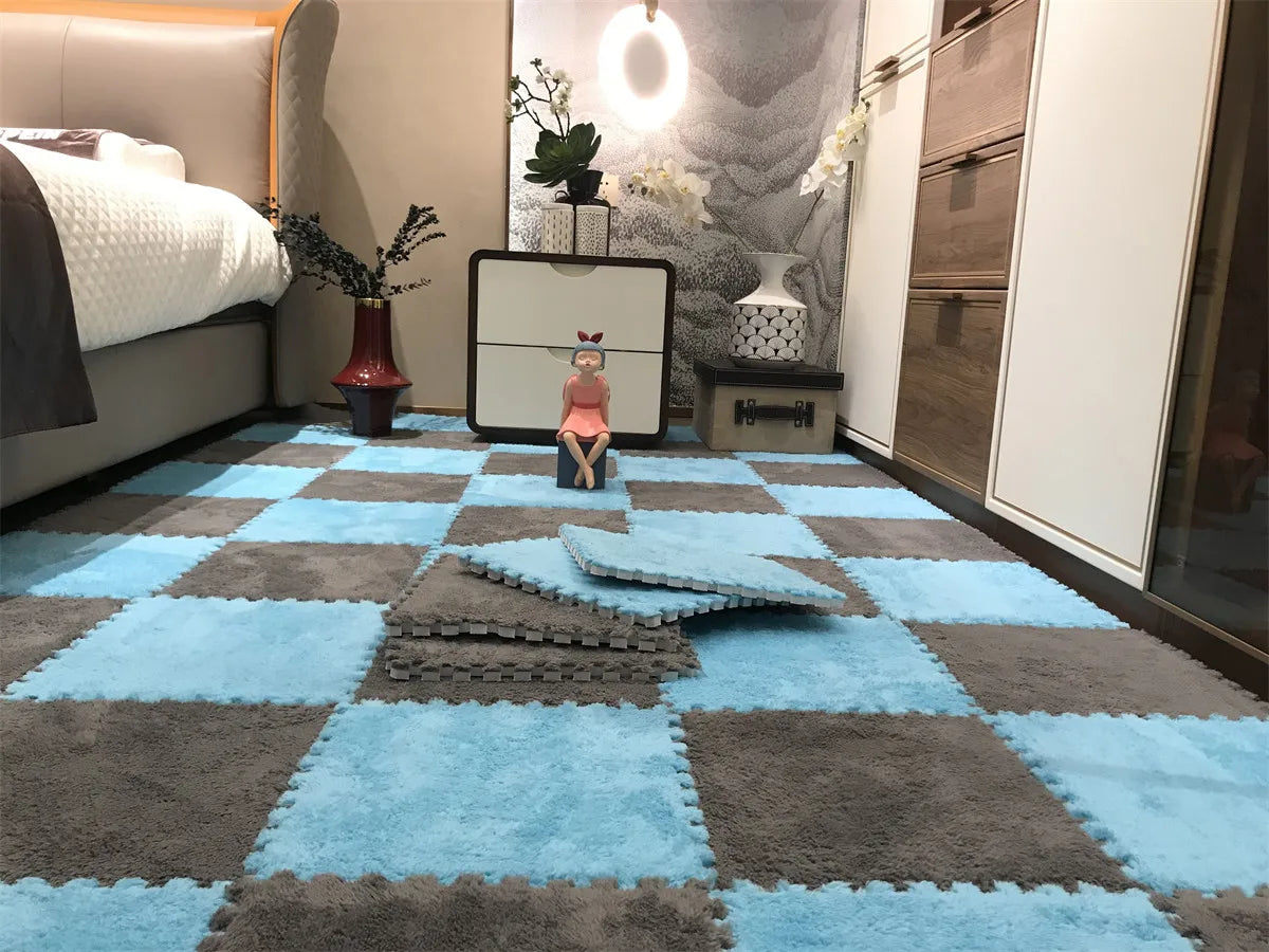 20 Pieces Set Modular Velvet Play Mat-5