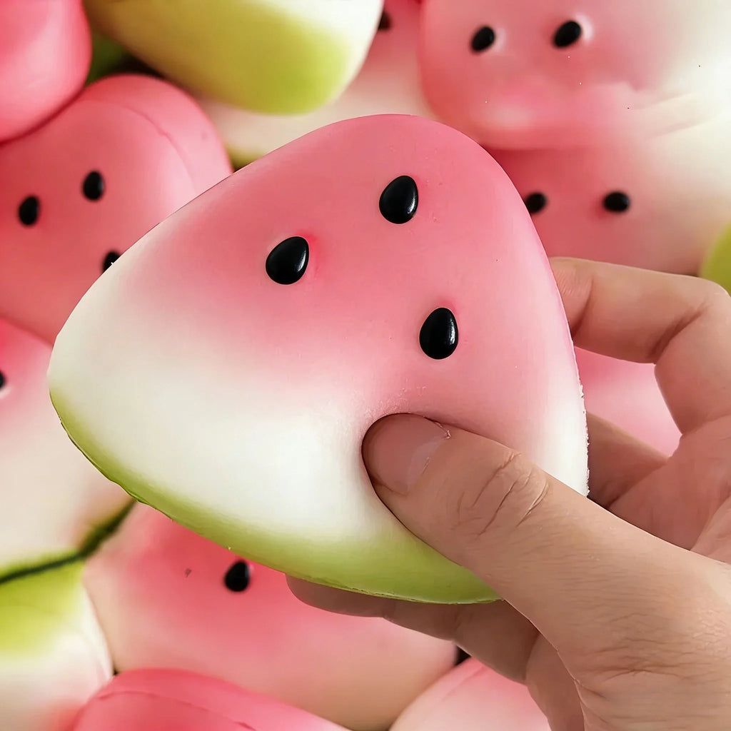 1/3/5pcs Squishy Watermelon Fidget Toy Anti-Stress Slow Rising Fruit Pinch Squeeze Stress Reliever Funny Pressure Reducer Prop-1