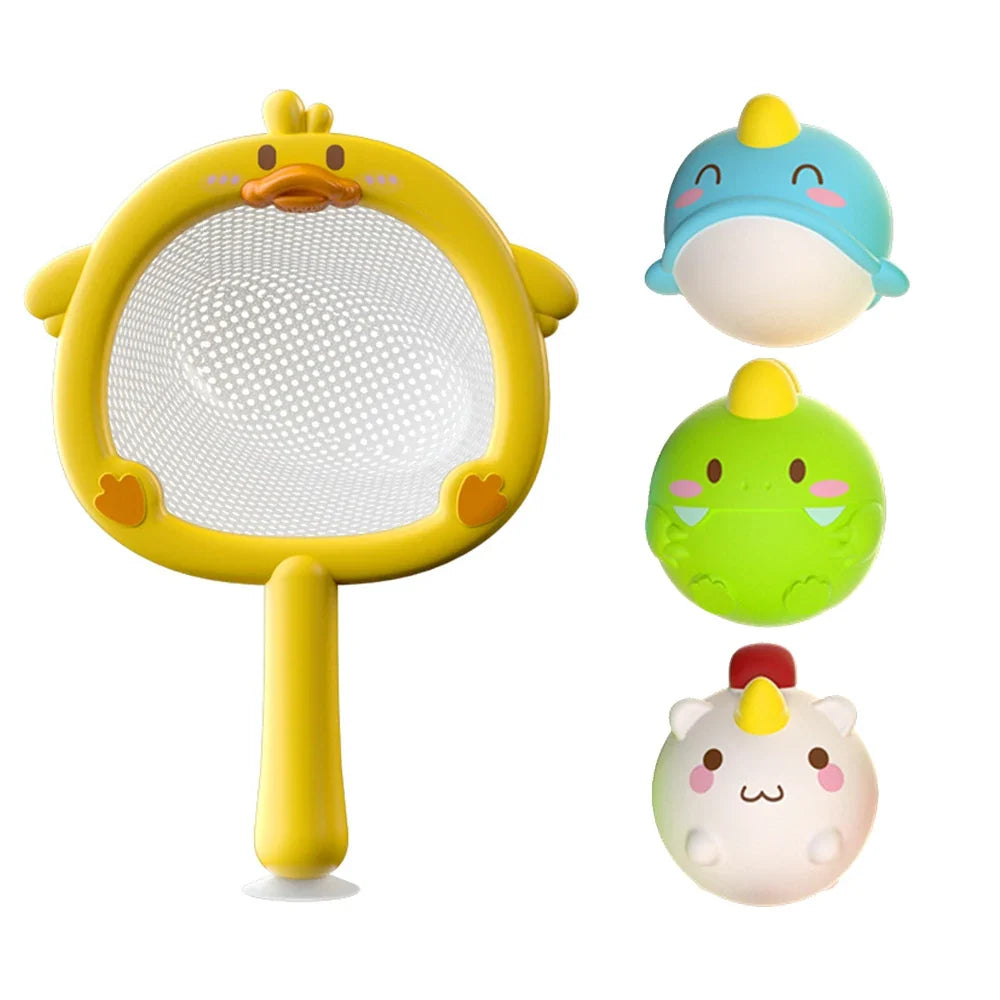 Bath Set toy with light fishing net and animals-13