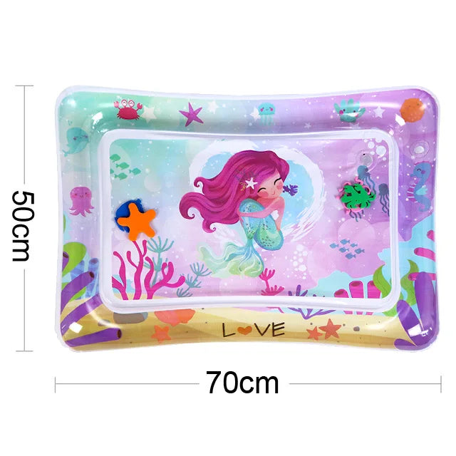Inflatable play mat with water-9
