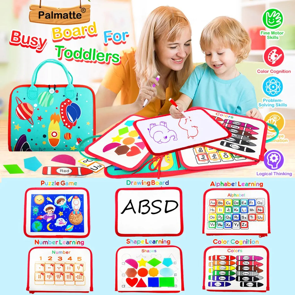 Busy Board Montessori for Toddlers Educational Toy-3