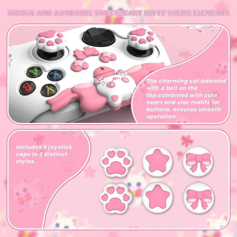 PlayVital Kawaii Cat Xbox Controller Cover