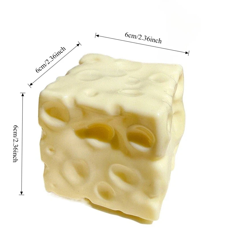 Taba Squishy Cheese Cube Stress Ball Shapeable Squeeze Ball Non Rebound Sensory Fidget Toys for Kids and Adults Relaxing Gifts-5