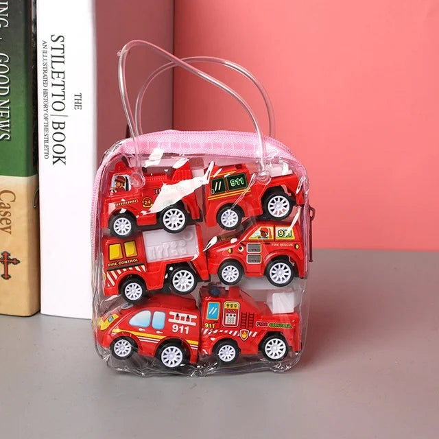 6pcs Car Model Toy Set with organizer bag-6