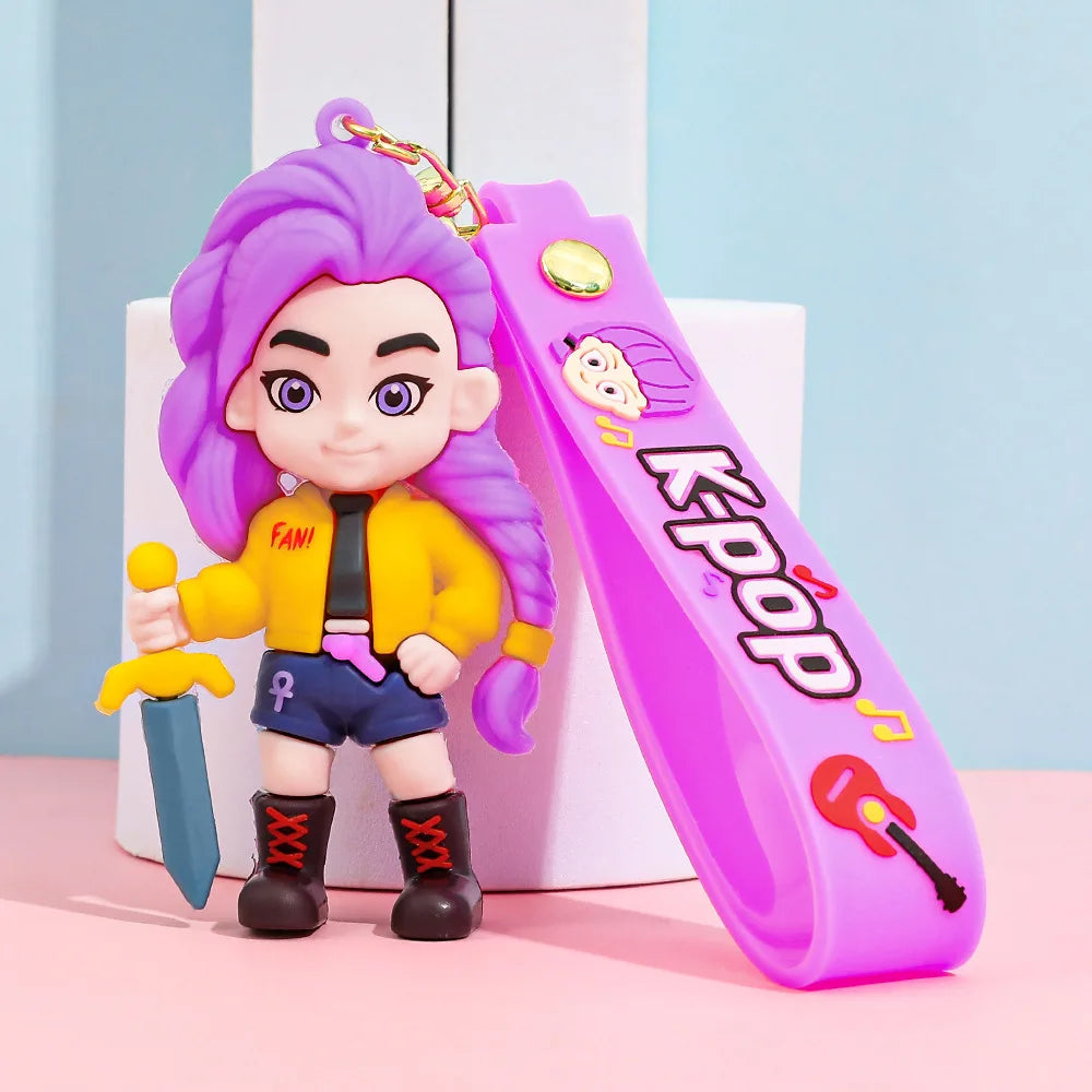 Trendy KPop Figure Keychain – Collectible Piece-15