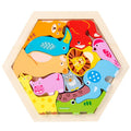 Wooden Toy Hexagonal Tangram-5