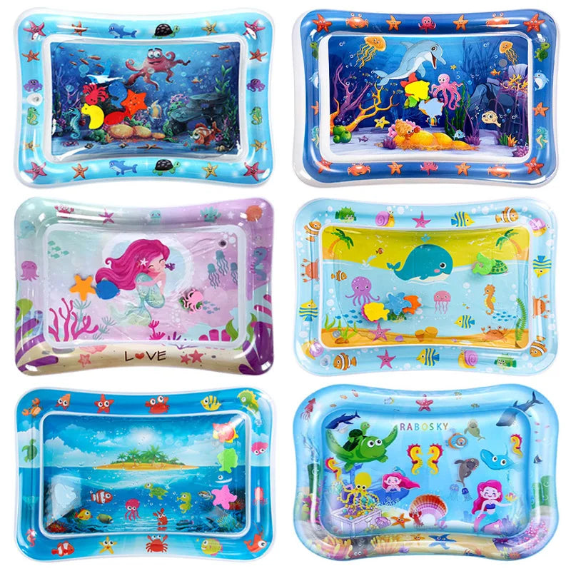 Inflatable play mat with water-0