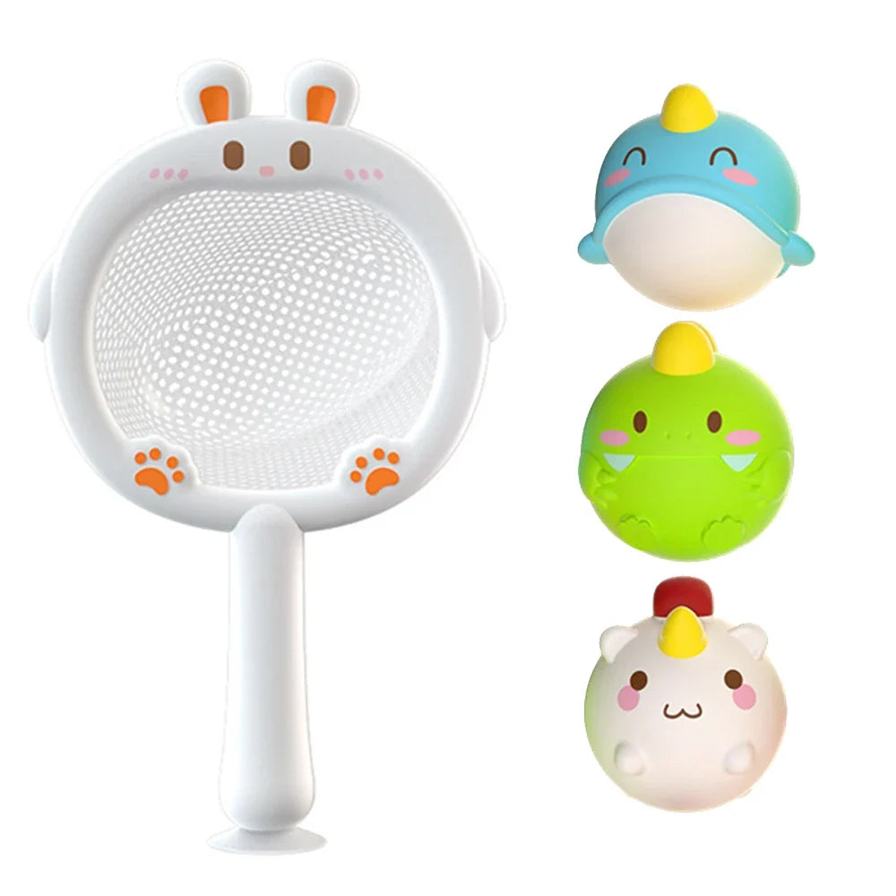 Bath Set toy with light fishing net and animals-18