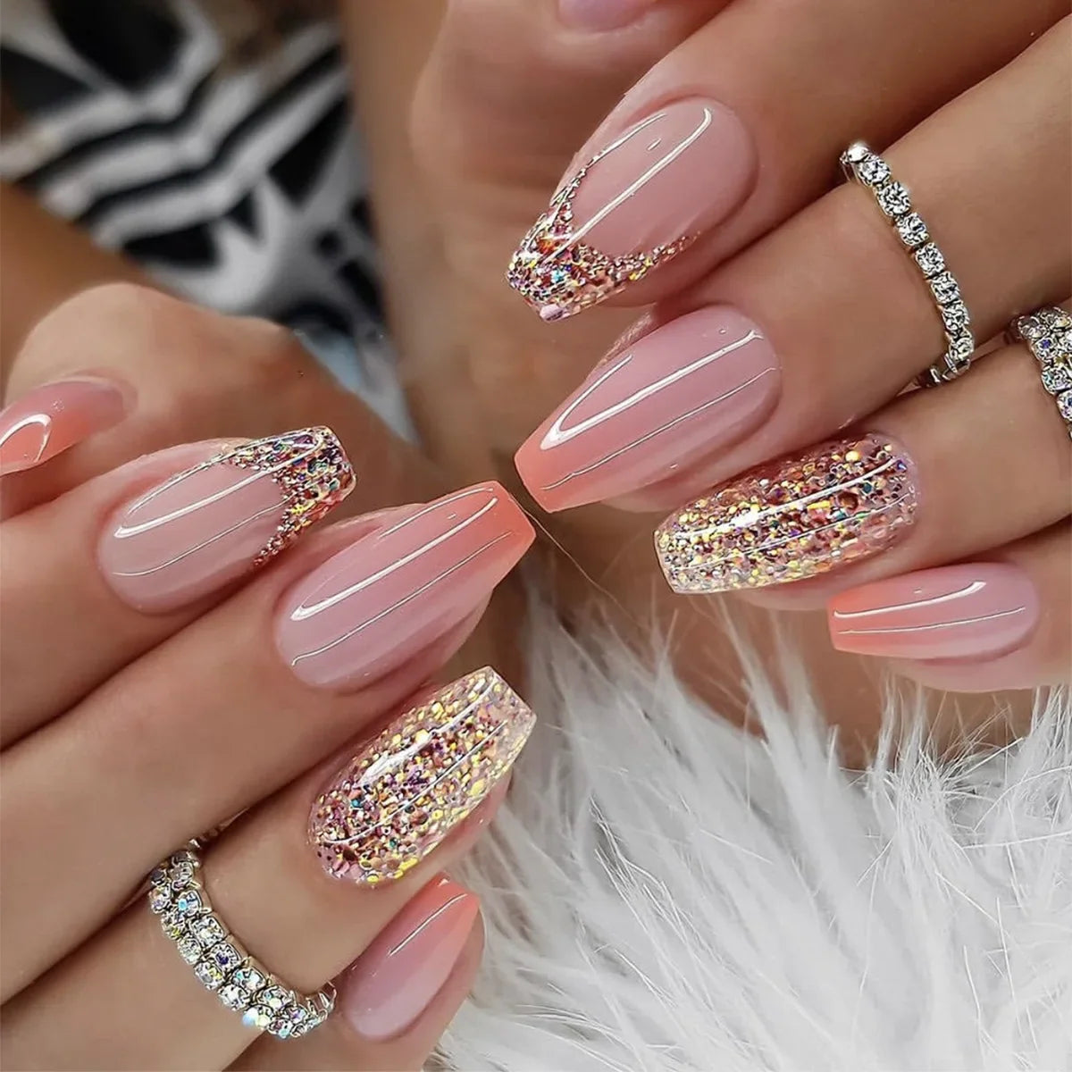 Wine Red Almond Fake Nails