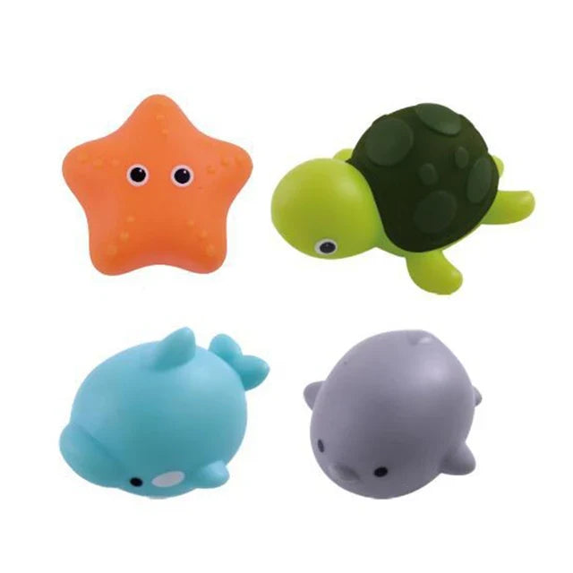 Bath Set toy with light fishing net and animals-8