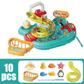 Toy Fishing at the Pool & wash the dishes! with lights and sounds for chidren-5