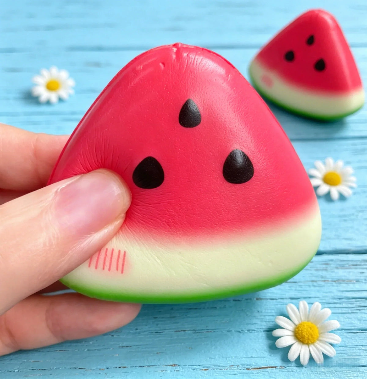 1/3/5pcs Squishy Watermelon Fidget Toy Anti-Stress Slow Rising Fruit Pinch Squeeze Stress Reliever Funny Pressure Reducer Prop-3