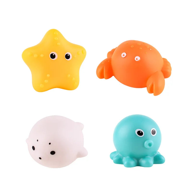 Bath Set toy with light fishing net and animals-17