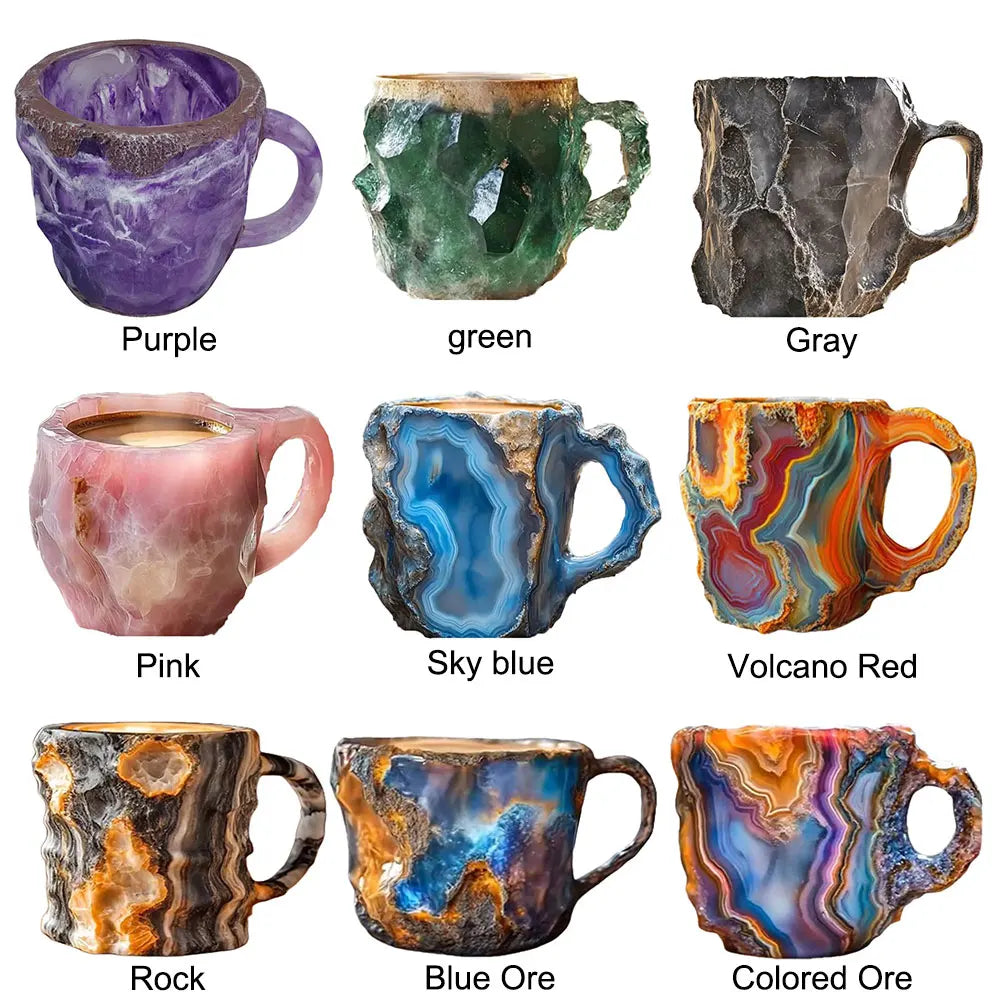 Mineral Crystal Coffee Mug | Colorful Elegant Resin Cup for Coffee, Tea &amp; More StepUp Coffee