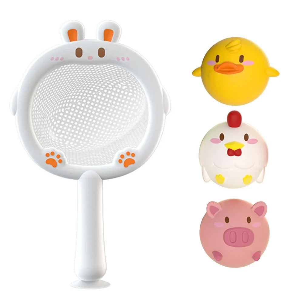 Bath Set toy with light fishing net and animals-20