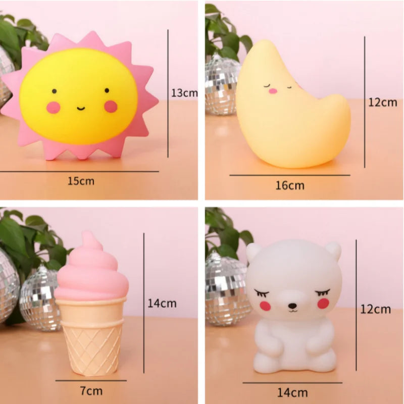 Cloud Ice Cream Moon Decorative Lights-1