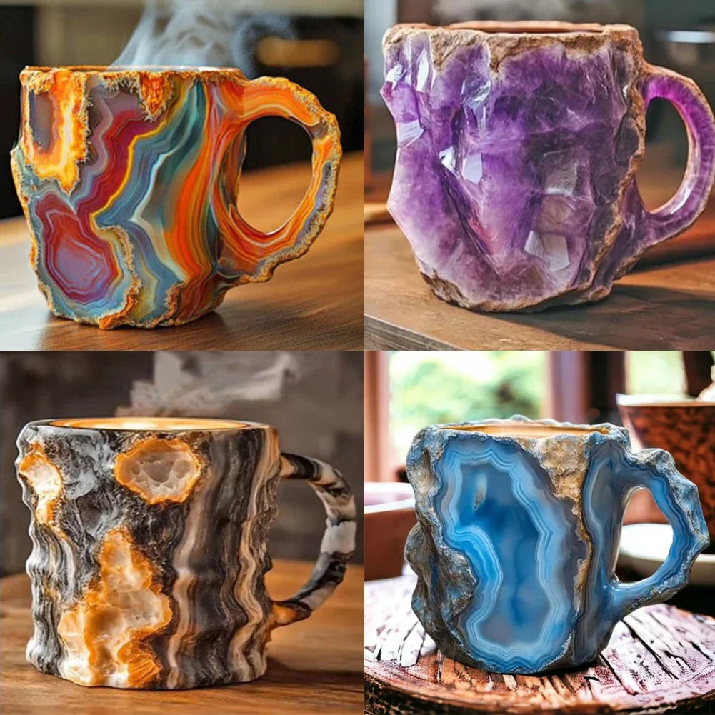 Mineral Crystal Coffee Mug | Colorful Elegant Resin Cup for Coffee, Tea &amp; More StepUp Coffee