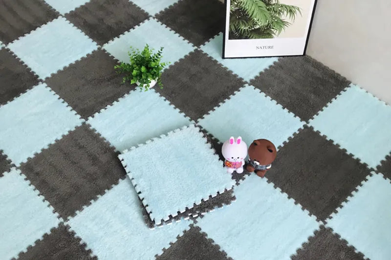 20 Pieces Set Modular Velvet Play Mat-9