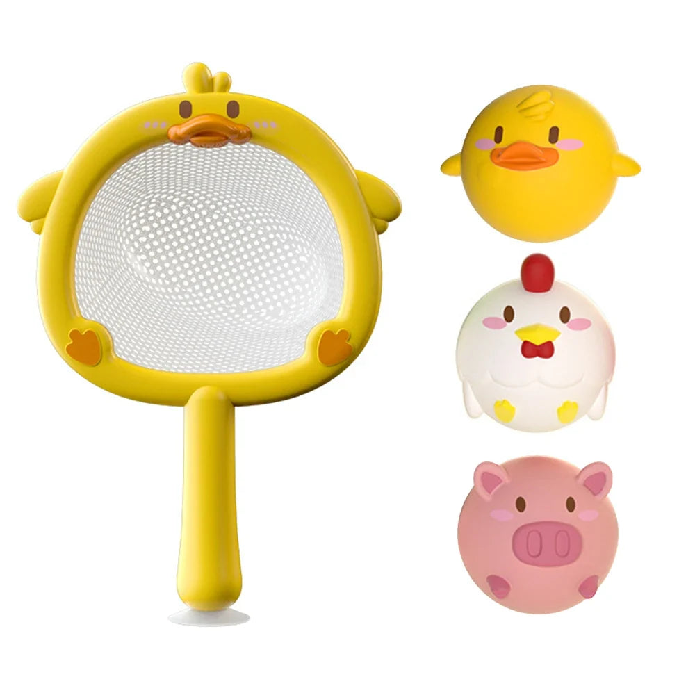 Bath Set toy with light fishing net and animals-11