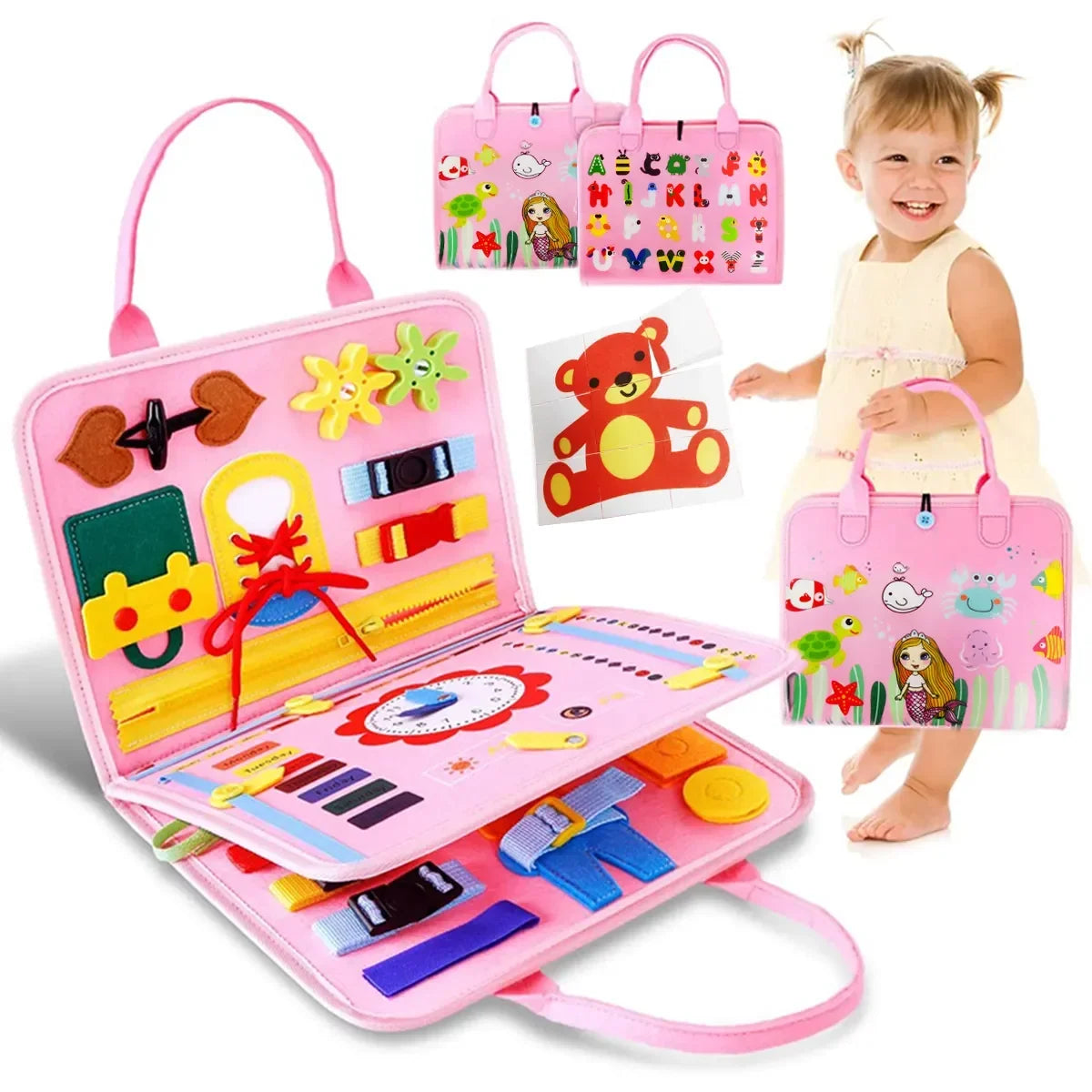 Busy Board Montessori for Toddlers Educational Toy-11