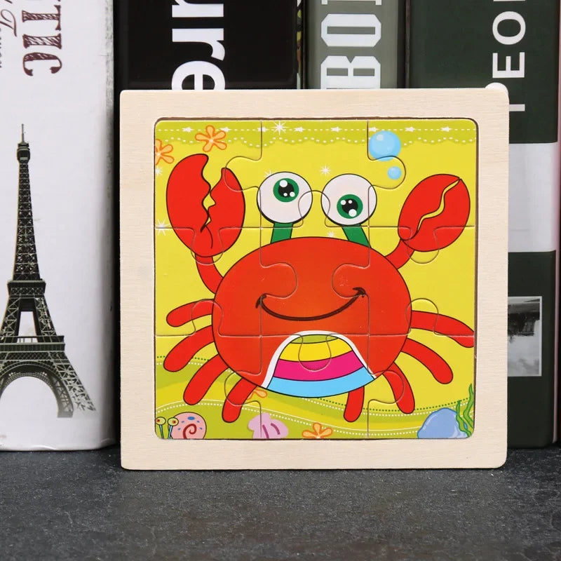 9pcs wooden toy jigsaw-9
