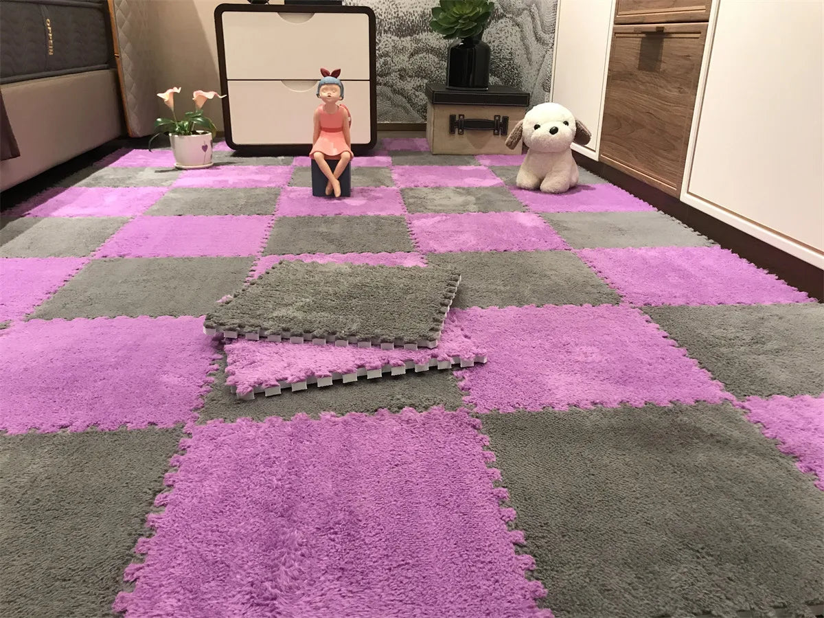 20 Pieces Set Modular Velvet Play Mat-3
