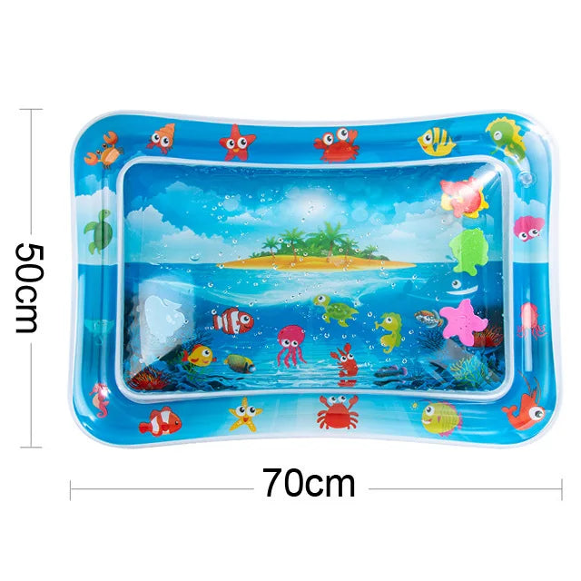 Inflatable play mat with water-7