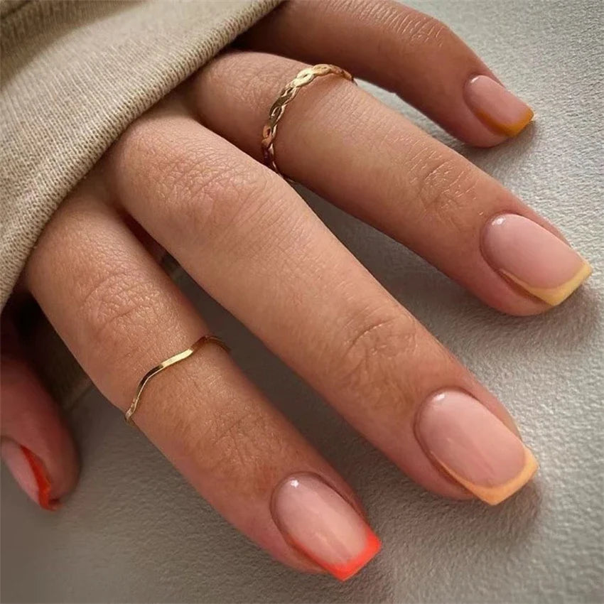 Wine Red Almond Fake Nails