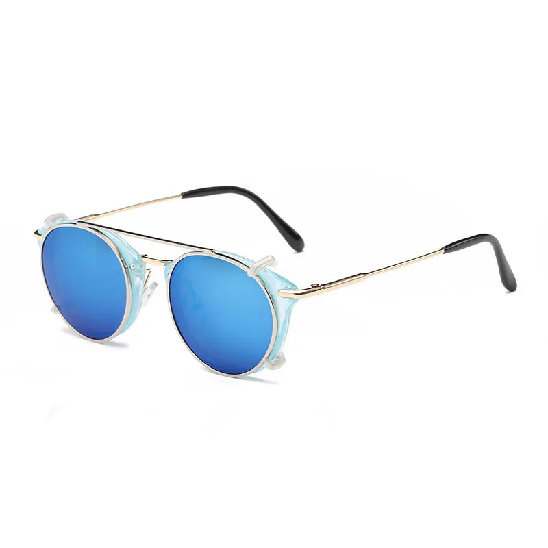 Daring Round Flip Sunglasses