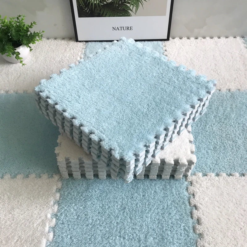 20 Pieces Set Modular Velvet Play Mat-4