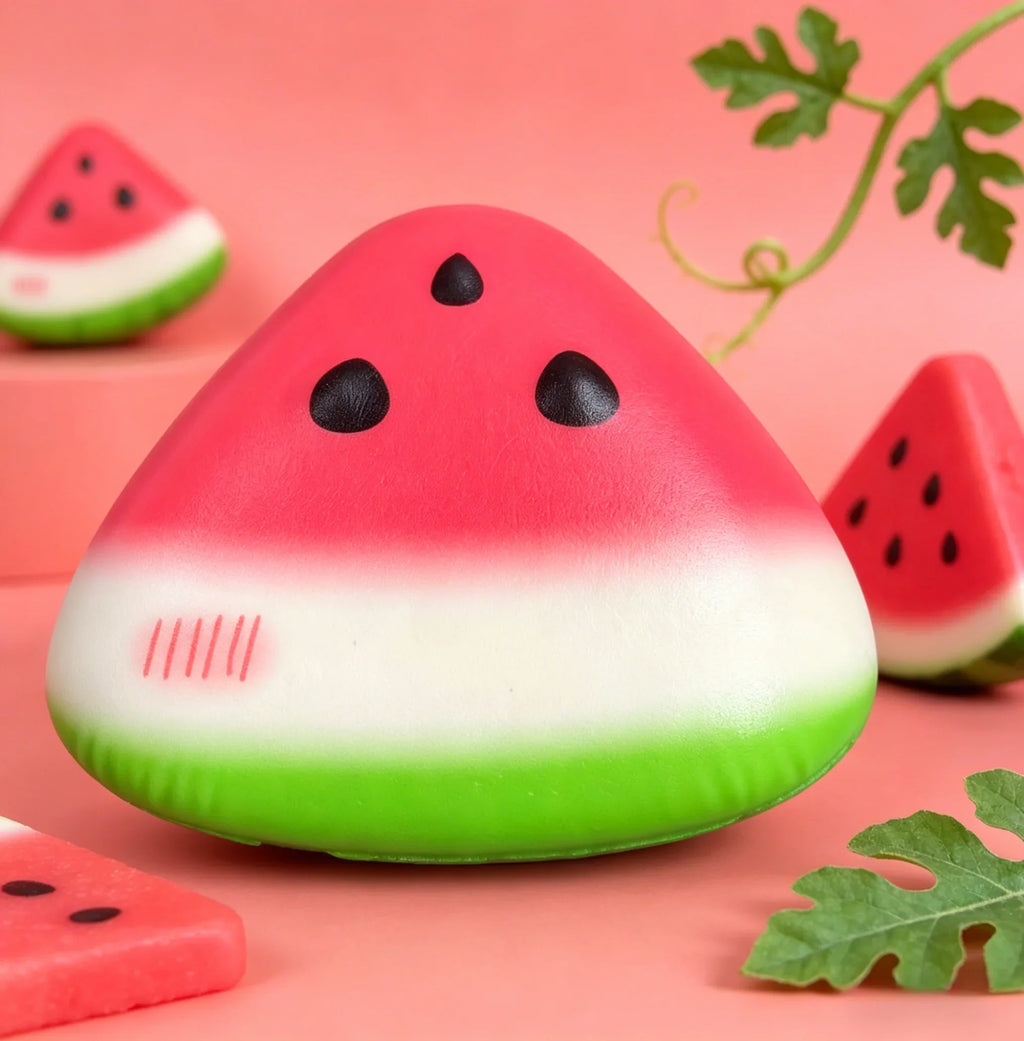1/3/5pcs Squishy Watermelon Fidget Toy Anti-Stress Slow Rising Fruit Pinch Squeeze Stress Reliever Funny Pressure Reducer Prop-2