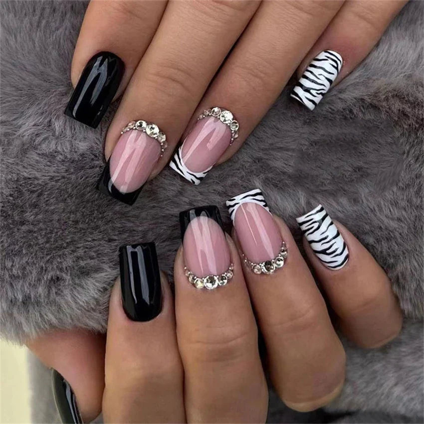 Wine Red Almond Fake Nails