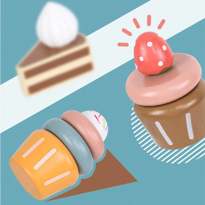 Wooden Toy Afternoon Tea Sweets-3
