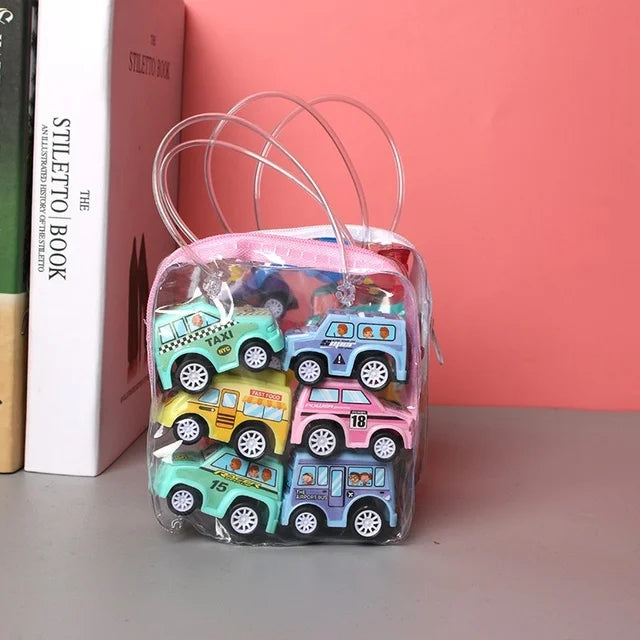 6pcs Car Model Toy Set with organizer bag-7