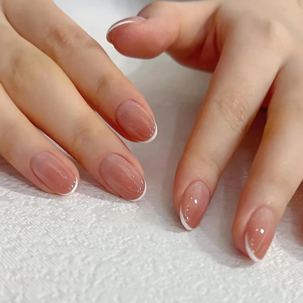 Wine Red Almond Fake Nails