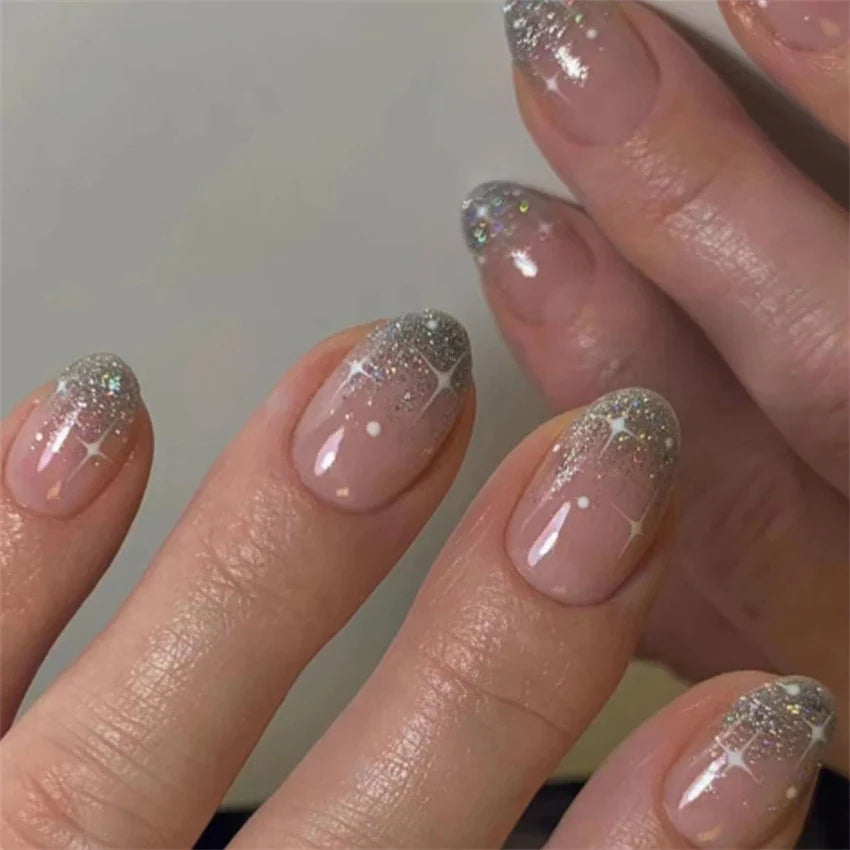 Wine Red Almond Fake Nails