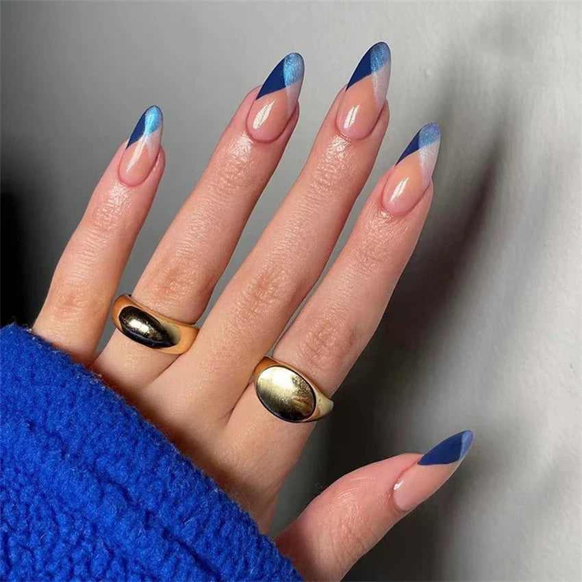 Wine Red Almond Fake Nails