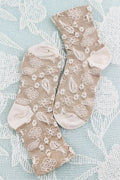 Cashew Print Crew Socks – Soft Patterned Women’s Socks