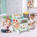NNECW 6-in-1 Toddler Push and Pull Walker with Play Kitchen for Kids-Green-0